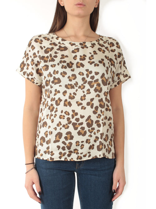 Emme Marella RANE t-shirt in twill da donna burro