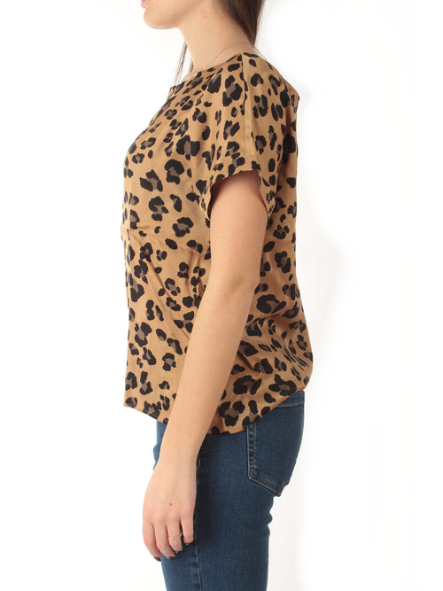 Emme Marella RANE t-shirt in twill stampato da donna maculato