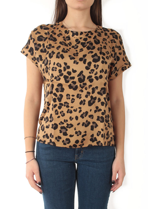 Emme Marella RANE t-shirt in twill stampato da donna maculato