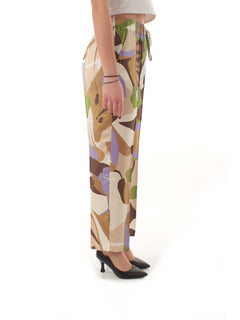 Emme Marella OSSO pantalone in twill da donna sabbia