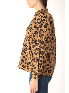 Emme Marella PONTILE blusa in popeline stampato da donna maculato