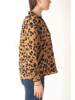 Emme Marella PONTILE blusa in popeline stampato da donna maculato
