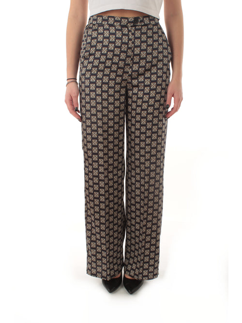 Emme Marella BAOBAB pantalone intwill stampato da donna blu
