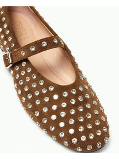 Emme Marella Ballerina Mary Jane con cristalli da donna testa di moro