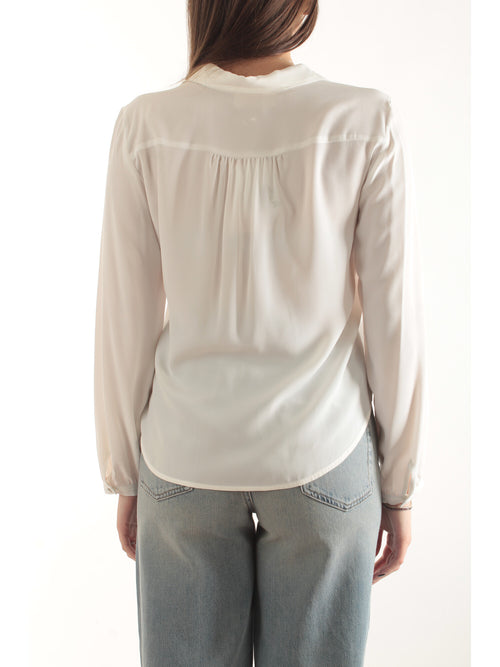 Iblues blusa in misto seta da donna bianco