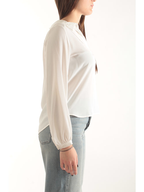 Iblues blusa in misto seta da donna bianco