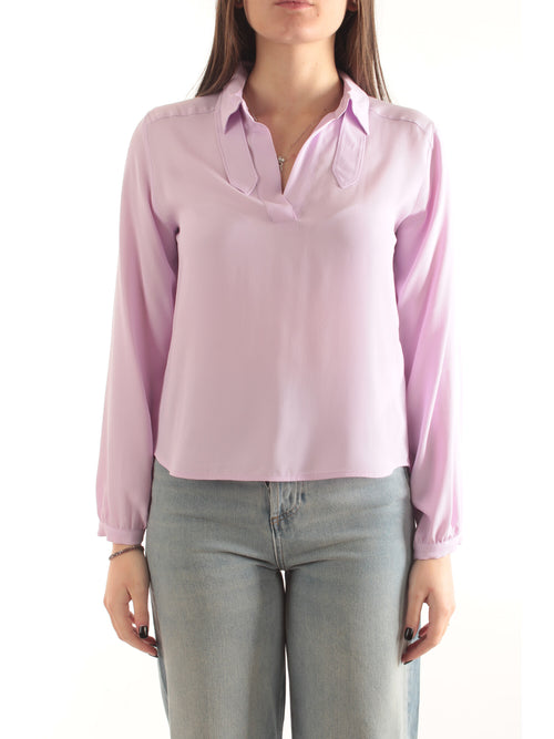 Iblues blusa in misto seta da donna lilla