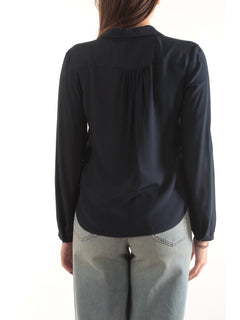 Iblues blusa in misto seta da donna navy