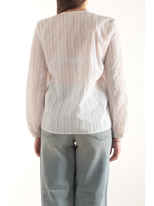 Iblues camicia con ruches da donna bianco