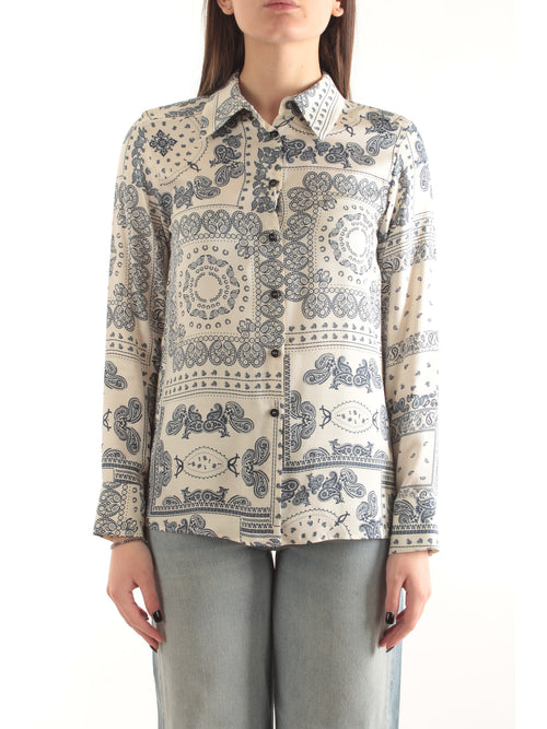 Iblues camicia dritta da donna avorio