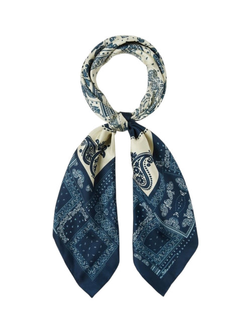 Iblues foulard in seta da donna bandana blu