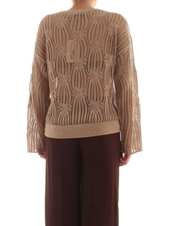 Jucca maglia traforata da donna sand