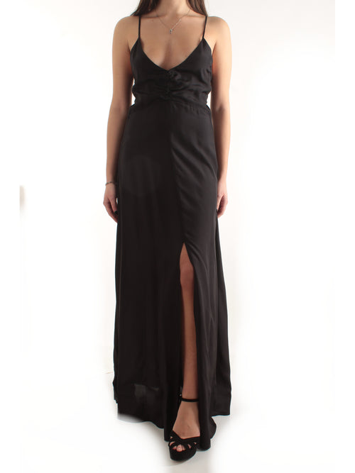 Jucca abito in seta con arriccio da donna nero