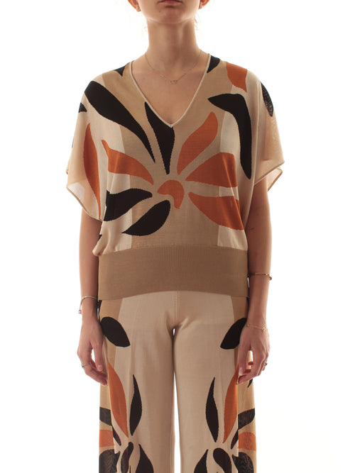 Circus Hotel TOP INTARSIO VISCOSA da donna con stampa a fiore multicolor