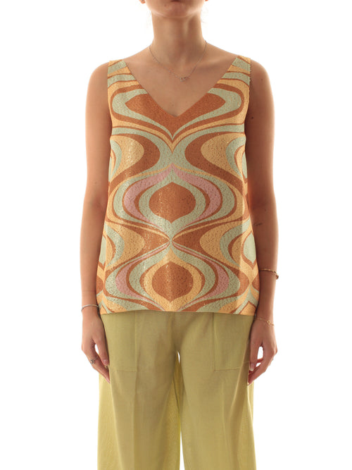 Circus hotel TOP MAGLIA PAILLETTES da donna con stampa multicolor