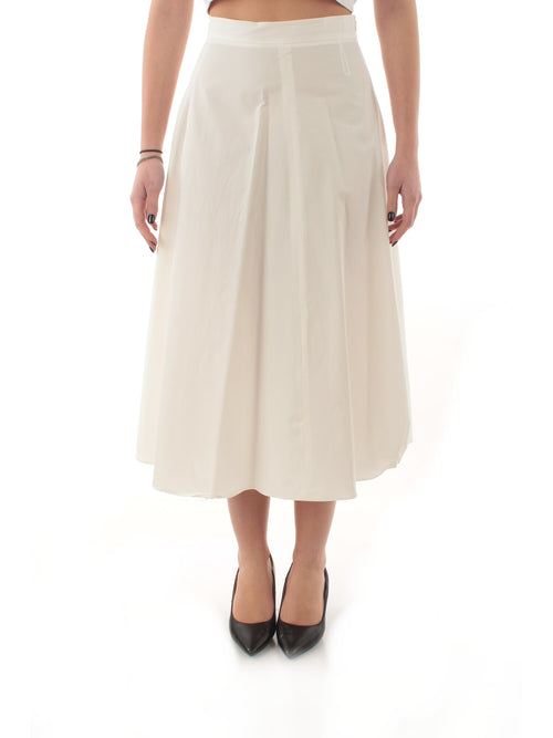 Emme Marella RIBES gonna in cotone bianco