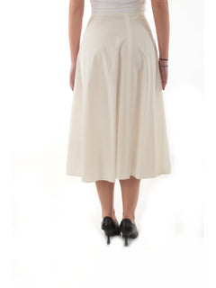 Emme Marella RIBES gonna in cotone bianco