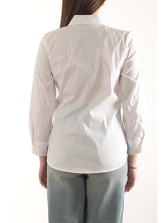 Iblues camicia con fiocco da donna bianco