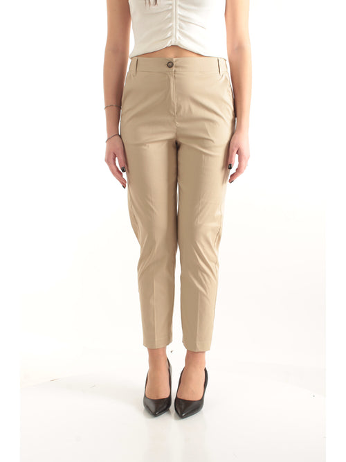 Iblues pantaloni semiaderenti da donna sabbia