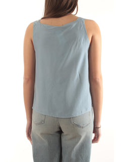 Iblues top svasato da donna azzurro