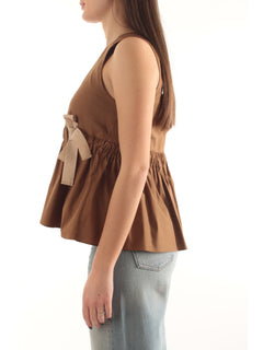 Iblues top svasato da donna cacao