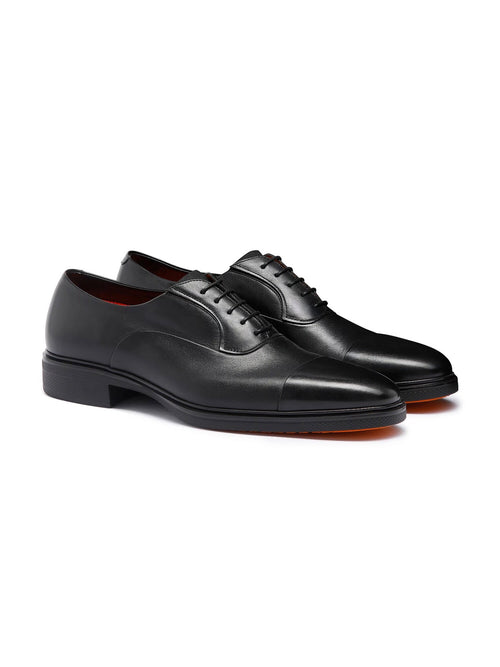 Santoni Stringata Easy da uomo in pelle black