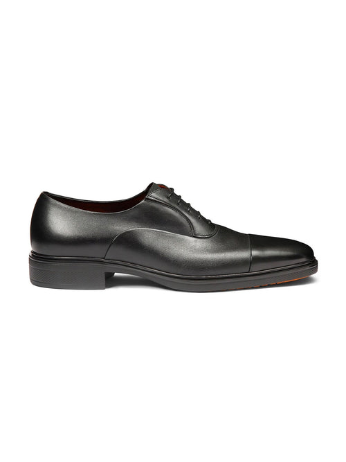 Santoni Stringata Easy da uomo in pelle black