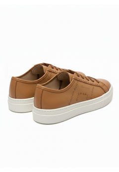 Santoni Double Bucker sneaker da uomo in pelle light brown