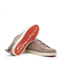 Santoni sneaker in nabuk da uomo beige