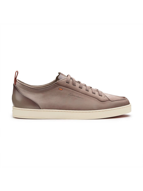 Santoni sneaker in nabuk da uomo beige
