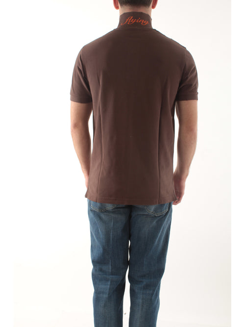 Sun 68 polo vintage da uomo marrone