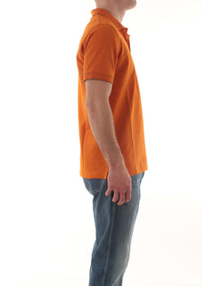 Sun 68 polo small stripes on collar da uomo rust