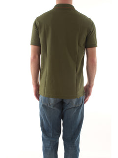 Sun 68 polo small stripes on collar da uomo verde
