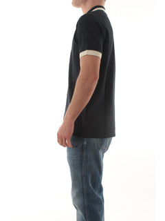 Sun 68 polo big stripe on collar da uomo navy blue