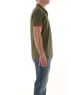 Sun 68 polo big stripe on collar da uomo verde
