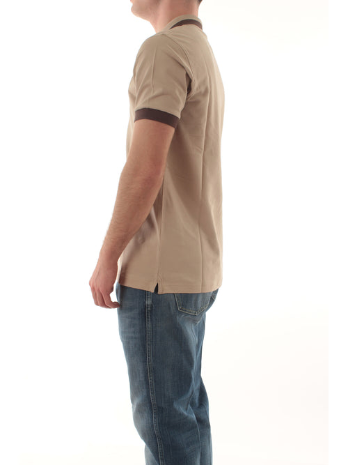 Sun 68 polo big stripe on collar da uomo stone