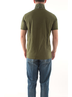 Sun 68 polo print under collar da uomo verde