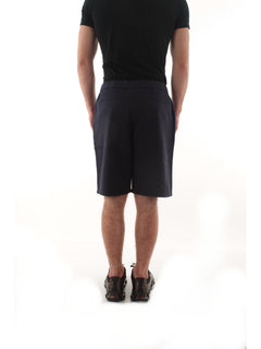 Sun 68 bermuda coulisse in lino da uomo navy blue