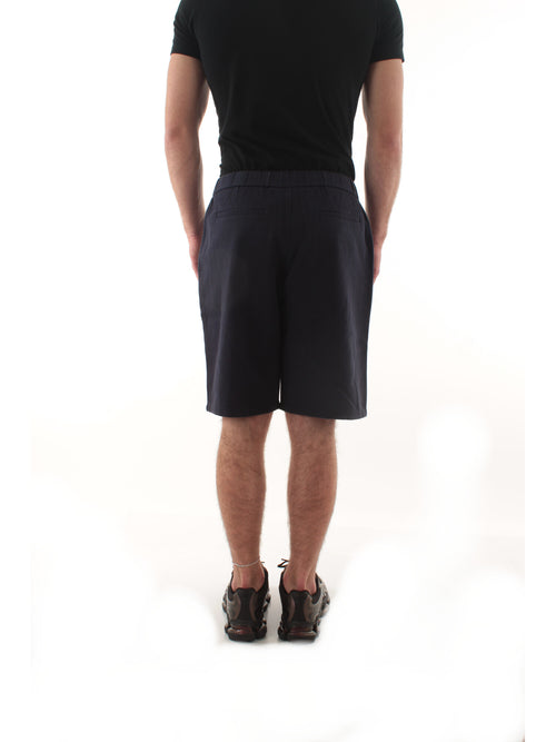 Sun 68 bermuda coulisse in lino da uomo navy blue