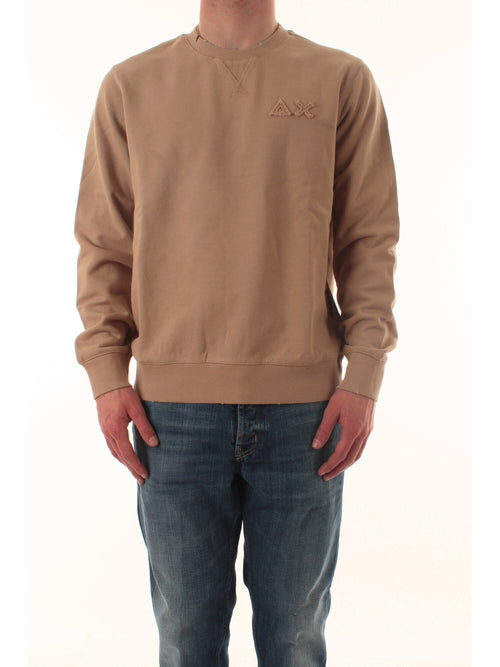 Sun 68 round vintage felpa da uomo stone