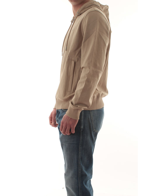 Sun 68 Hoodie zip fleece tech felpa da uomo stone