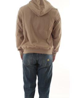 Sun 68 Hoodie zip fleece tech felpa da uomo stone