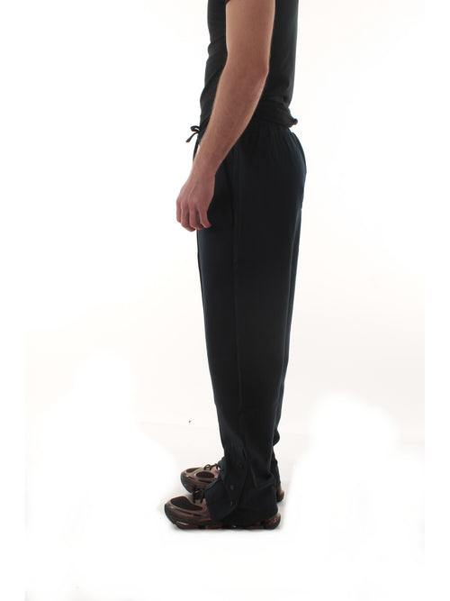 SUN68 pantaloni in cotone con piega da uomo navy blue