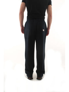 SUN68 pantaloni in cotone con piega da uomo navy blue