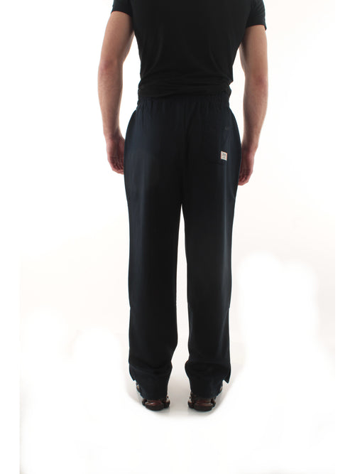 SUN68 pantaloni in cotone con piega da uomo navy blue
