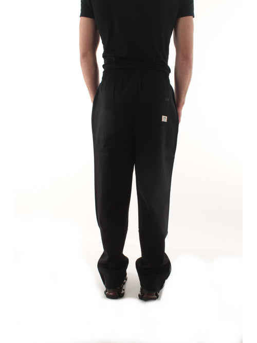 SUN68 pantaloni in cotone con piega da uomo nero