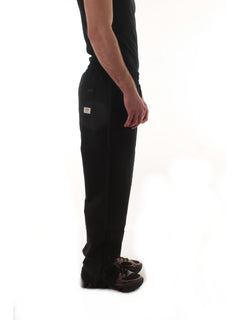 SUN68 pantaloni in cotone con piega da uomo nero