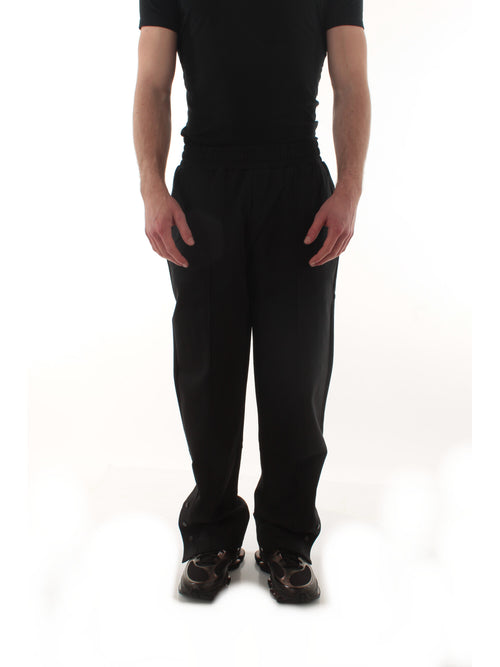 SUN68 pantaloni in cotone con piega da uomo nero