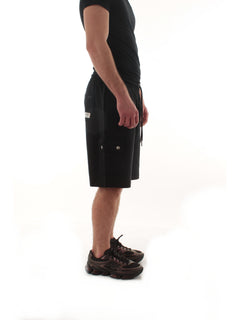 Sun 68 bermuda cargo fleece in cotone da uomo nero