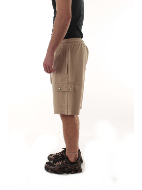 Sun 68 bermuda cargo fleece in cotone da uomo stone